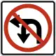 Zeichen R3-18Links abbiegen/wenden verboten