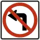 Zeichen R3-2Linksabbiegen verboten