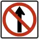 Zeichen R3-27Geradeausfahren verboten