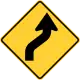 Zeichen W1-4RUmgekehrte Kurve (rechts)