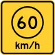 Zeichen W13-1Richtgeschwindigkeit (Metrisch)