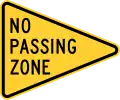 No passing Zone: Überholverbot
