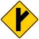 Zeichen W1-3RDiagonale Seitenkreuzung (rechts)
