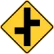 Zeichen W1-7LDoppelte Kreuzung (links)