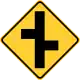 Zeichen W1-7RDoppelte Kreuzung (rechts)