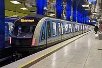 Sechsteiliger Triebzug der Baureihe C2der U-Bahn München