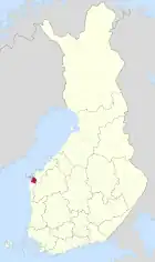 Lage von Malax in Finnland