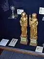 Statuen der Heiligen Harlindis und Relindis aus der 2. Hälfte des 17. Jahrhunderts, Silber-Reliquiare, vergoldet, Kirchenschatz der Sankt-Katharinenkirche in Maaseik