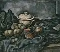Pfirsiche und weißer Topf (1928)