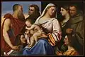 Madonna und Kind mit Heiligen und Spender.