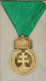Ungarische Militär-Verdienstmedaille in Bronze im Jahr 1922 für Zivilisten