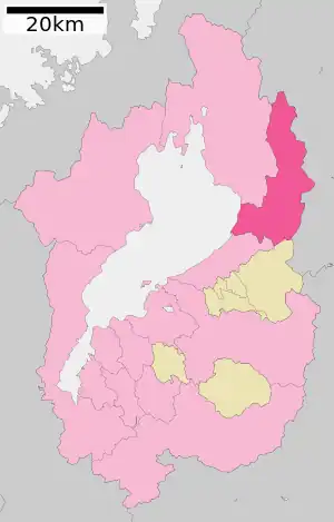 Lage Maibaras in der Präfektur