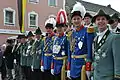 Abnehmen der Parade durch die Majestäten