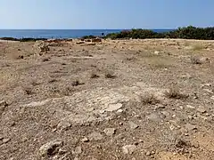 Bereich mit Resten des Mosaikfußbodens