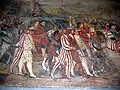 Christian I. von Dänemark besucht Colleoni, Detail eines Freskos im Castello di Malpaga