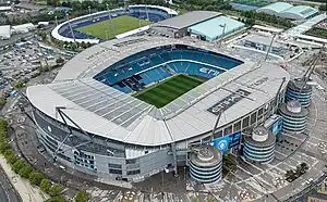 Das Etihad Stadium in Manchester (Juli 2023)