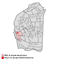 Lage von Barger-Erfscheidenveen in der Gemeinde Emmen