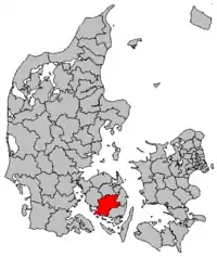 Lage von Faaborg-Midtfyn Kommune in Dänemark