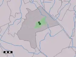 Lage von Gieten in der Gemeinde Aa en Hunze