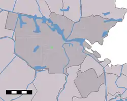 Lage des Stadtviertels Kinkerbuurt in Amsterdam