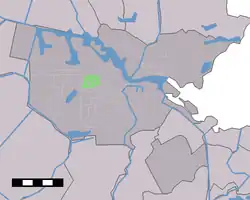 Lage des Stadtviertels Bos en Lommer in Amsterdam