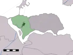 Lage von Kamperland in der Gemeinde Noord-Beveland