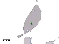 Lage von Den Burg in der Gemeinde Texel