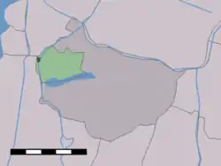 Lage von Oostknollendam in der Gemeinde Wormerland