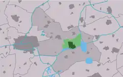 Lage von Burgum in der Gemeinde Tytsjerksteradiel