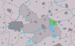 Lage von Jistrum in der Gemeinde Tytsjerksteradiel