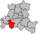 Lage des Kantons Bains-les-Bains innerhalb des Arrondissements Épinal