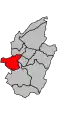 Lage des Kantons Brouvelieures innerhalb des Arrondissements Saint-Dié-des-Vosges