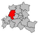 Lage des Kantons Dompaire innerhalb des Arrondissements Épinal