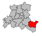 Lage des Kantons Saulxures-sur-Moselotte innerhalb des Arrondissements Épinal