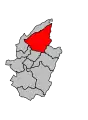 Lage des Kantons Senones innerhalb des Arrondissements Saint-Dié-des-Vosges