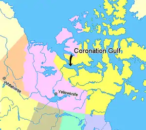 Lage des Coronation Gulf