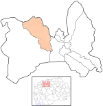 Karte von Nordmazedonien, Position von Opština Gjorče Petrov hervorgehoben