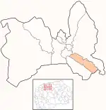 Karte von Nordmazedonien, Position von Opština Aerodrom hervorgehoben