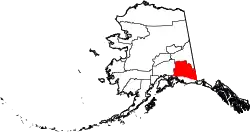 Karte von Copper River Census Area innerhalb von Alaska