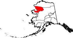 Karte von Northwest Arctic Borough innerhalb von Alaska