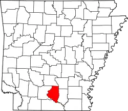 Karte von Calhoun County innerhalb von Arkansas