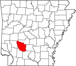 Karte von Clark County innerhalb von Arkansas