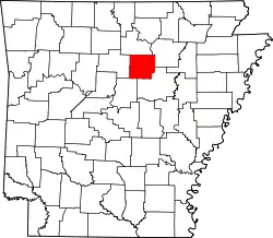 Karte von Cleburne County innerhalb von Arkansas