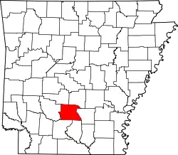 Karte von Dallas County innerhalb von Arkansas