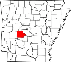 Karte von Garland County innerhalb von Arkansas