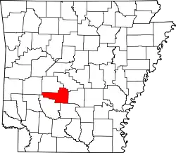 Karte von Hot Spring County innerhalb von Arkansas