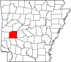 Karte von Montgomery County innerhalb von Arkansas