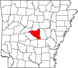 Karte von Pulaski County innerhalb von Arkansas