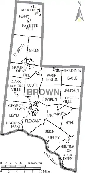 Karte von Brown Country