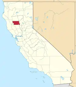 Karte von Glenn County innerhalb von Kalifornien